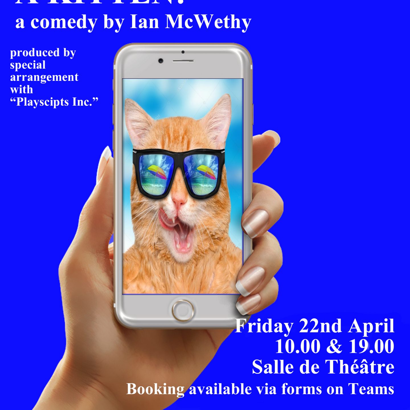 For its tenth anniversary the LMRL English Drama group proudly presents their play on 22nd April at 7pm. The show will be performed at the small school theatre.